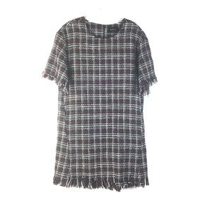 Storia Dress Small Oversized Tweed Fringe Boho *T